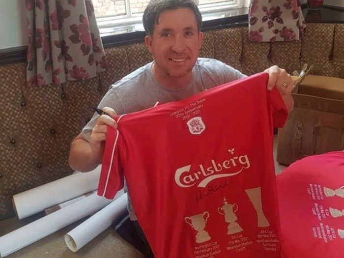 liverpool signed shirt