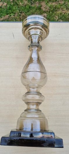 Vintage Large Glass Candlestick