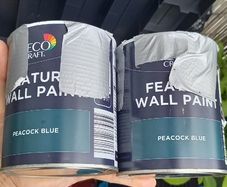 paints, peacock blue 1.5 litres