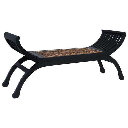 Bench 120 cm Dark Brown Abaca