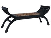 Bench 120 cm Dark Brown Abaca