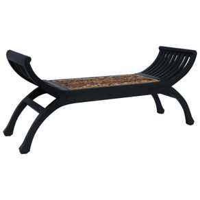 Bench 120 cm Dark Brown Abaca