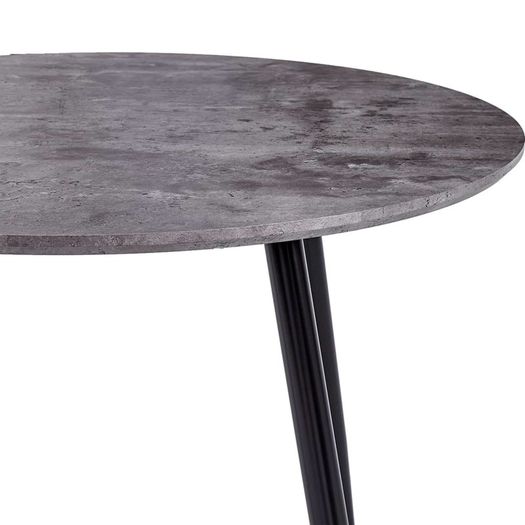 Dining Table Concrete and Black 90x73.5 cm MDF