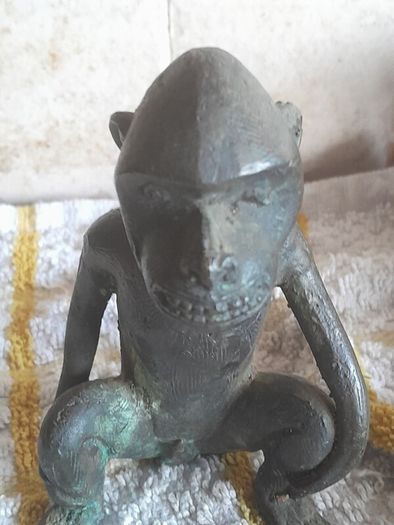 old bronze monkey