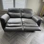 2-Seater Electric Grey Leather Sofa with USB charging ports Image 2