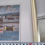 Framed signed print of sea side village. Image 3