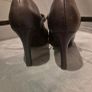 Black Leather Clarks Heels Image 2