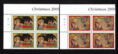 2009 Ireland Christmas Commemorative Stamps Plate Block 1A1A1A1A Mint Never Hinged (MNH)