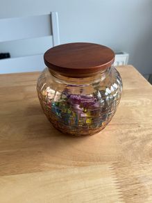 Glass jar with lid