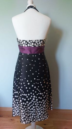 Silk Polkadot halterneck dress