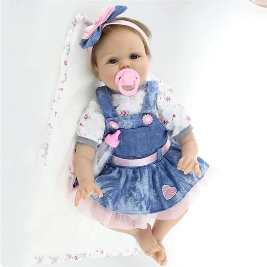 22inches Reborn Girls Baby Dolls Realistic Soft Silicone Newborn Doll Realistic Handmade Doll Children Babies Kids Toys
