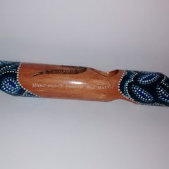 Vintage Australian Aboriginal Wooden Balancing Wine Bottle Holder