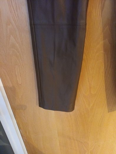 Primark   Brown Faux Leather  Trousers.  S.12.  New.