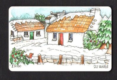 1997 Isle of Man UK2/ 21 units Christmas at Cregneash (Siemens - S30 (Module 34)) Phone Card.