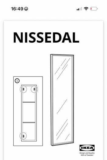 Nissedal Mirror IKEA navy blue