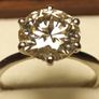 4ct. Moissanite Solitaire Ring Image 6
