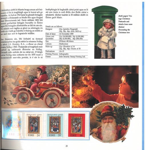1988/89 Ireland The Irish Stamp Limited Edition Hardback Year Book. Contains all commemorative stamps from June 1988 to June 1989. Included 44 images of conents