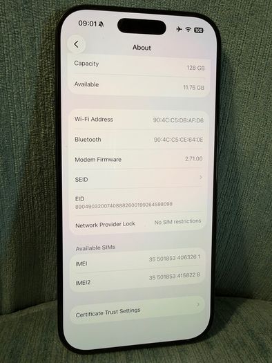 Iphone 16 Pro 128gb Unlocked Brand New Battery