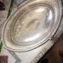 Beautiful Old Oval Shaped Silver Plated Pierced Serving Tray with Handle, Postage Available or Collection on all my items Image 4