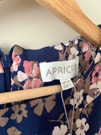Apricot dress, uk 10, new with tag