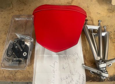 Yamaha pillion seat rear foot pegs and hangers