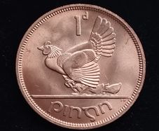 Ireland - 1968 - Penny - Hen with Chicks - KM.11 - [265]