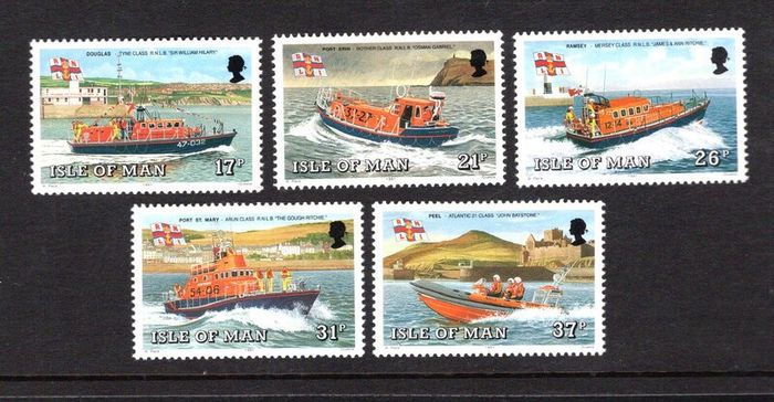 1991 Isle of Man Manx Lifeboats Commemorative Stamps Mint Never Hinged (MNH)
