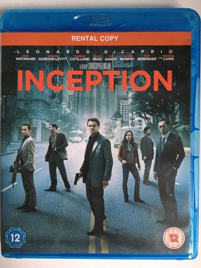Inception (Christopher Nolan Film) [2010] Leonardo DiCaprio, Ken Watanabe, Joseph Gordon-Levitt, Marion Cotillard, Ellen Page, Tom Hardy, Cillian Murphy, Tom Berenger & Michael Caine [2xBlu-Ray Movie]