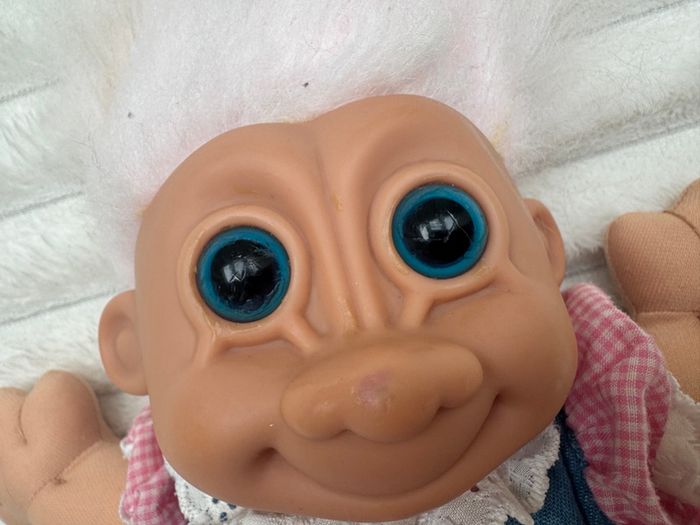 Russ Vintage Troll Kidz Daisy Troll Dress Plush Doll Used Dirty Damaged Please see pictures
