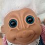 Russ Vintage Troll Kidz Daisy Troll Dress Plush Doll Used Dirty Damaged Please see pictures Image 3