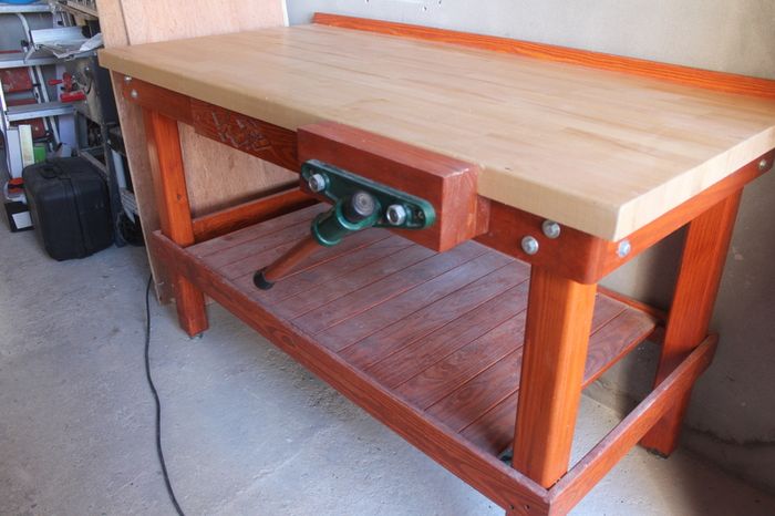 American Workbench Premium Custom Solid Wood Garage / Workshop Bench