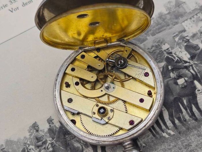 1800s Silver Swiss Made Key Pocket Watch for Restoration