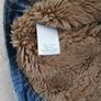 Vintage denim cotton faux fur warm lined jacket with three pockets in very good condition see last three photos for exact measurements FREE STANDARD POSTAGE INCLUDED Image 4