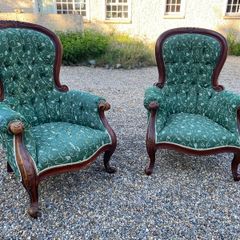 2 Victorian style chairs