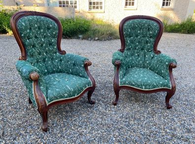 2 Victorian style chairs