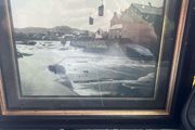 Black and picture of the mill Rare jute bag framed .W&amp;T.T .Pollexfen &amp;Co LTD . Ballisdare co Sligo