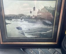 Black and picture of the mill Rare jute bag framed .W&T.T .Pollexfen &Co LTD . Ballisdare co Sligo