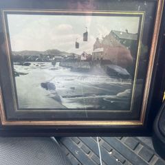 Black and picture of the mill Rare jute bag framed .W&T.T .Pollexfen &Co LTD . Ballisdare co Sligo