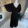 Ladies Midi Black Chiffon Dress with Flutter Sleeves from Boohoo Image 6