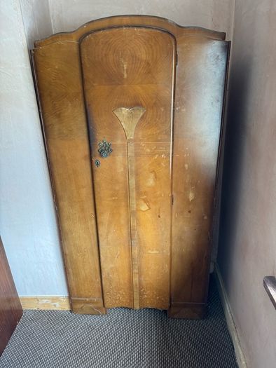 Vintage Art Deco Waterfall Wardrobe Set Ladies and Gentlemans Wardrobes