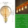 Vintage Edison Light Bulb, Dimmable Vintage Light Bulbs 40W E27 Screw Decorative Spiral Filament Bulbs Soft G80 220V Warm White Lights 6 Pack (FREE POSTAGE) Image 4