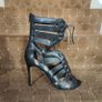 Black Genuine leather Gladiator Ankle sandals, ALDO Size 6 Image 2