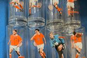 Coca Cola Glasses Rare Dutch Soccer Team