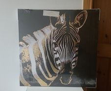 zebra and cheetah picture canvases