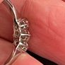 Platinum (950) Trilogy diamond ring Size N Image 7