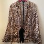 TOPSHOP Petite Animal Print Wrap Pyjama Shirt Size 10! Image 3