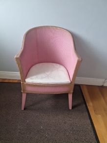 vintage wicker tub chair