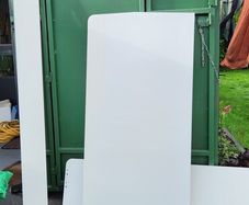 White IKEA Bed Frame - Fits King Mattress (Frame Only, No Slats)