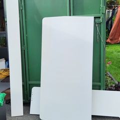 White IKEA Bed Frame - Fits King Mattress (Frame Only, No Slats)