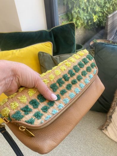 Fossil leather clutch bag. Unique sample bag